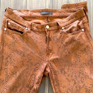 Brown snake skin look stretchy pants - 7 for all Mankind